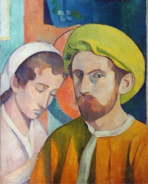 Portræt af kunstneren med gul turban - Émile Bernard