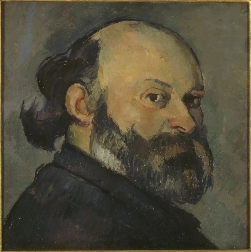 Portræt af kunstneren, der kigger over sin skulder - Paul Cézanne