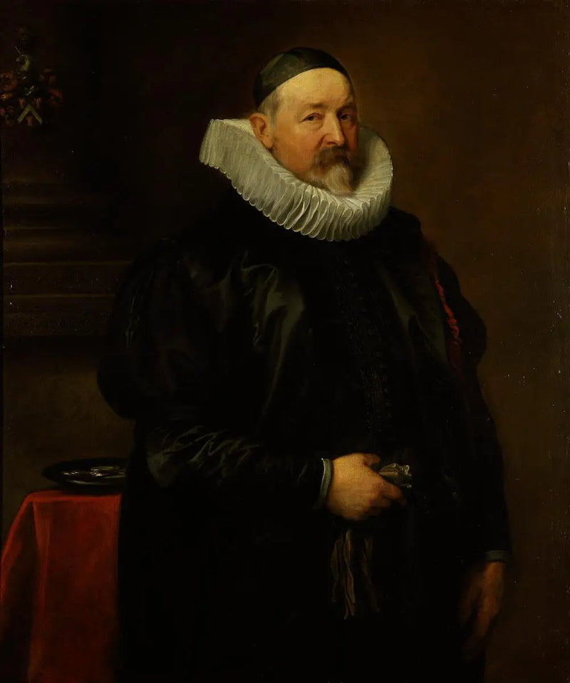 Portræt af byens præst i Antwerpen, Adriaen Stevens, 68 år gammel - Antoine van Dyck