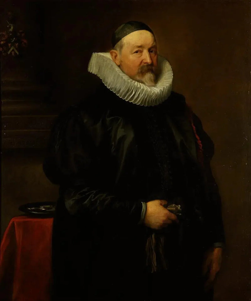 Portræt af byens præst i Antwerpen, Adriaen Stevens, 68 år gammel - Antoine van Dyck
