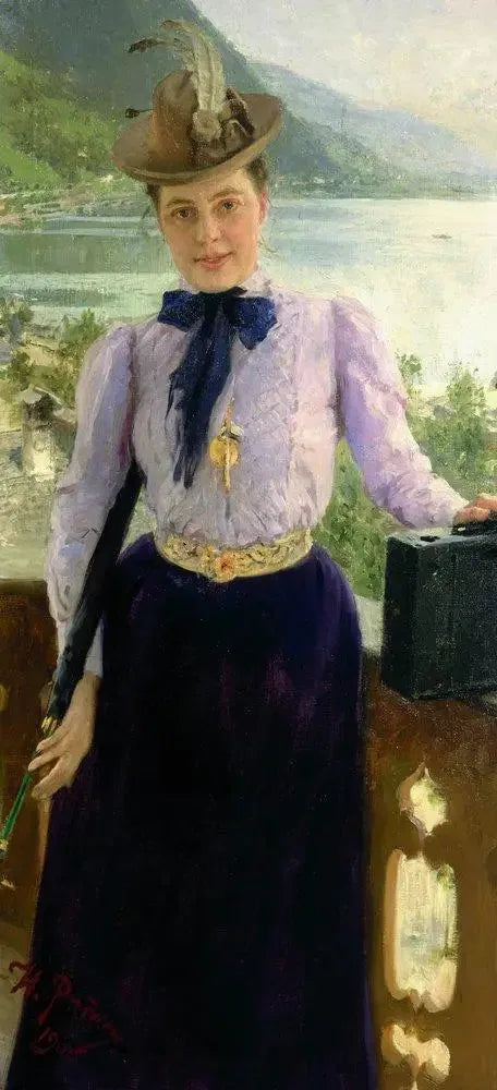 Portrait af forfatteren Natalia Borisovna Nordman-Severova - Ilya Repin
