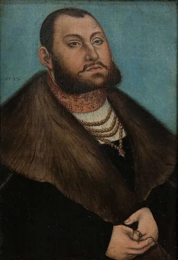 Portrait de l'électeur Jean Frédéric le Magnanime de Saxe (1503-1554) - Lucas Cranach the Elder image 1 reproduction artisanale de tableau