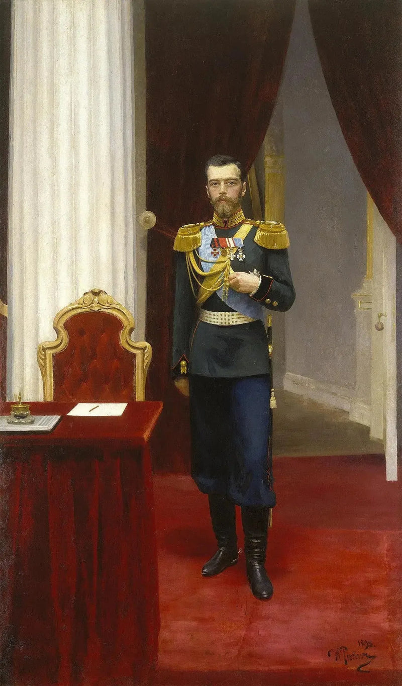 Portræt af kejser Nikolaj II - Ilya Repin