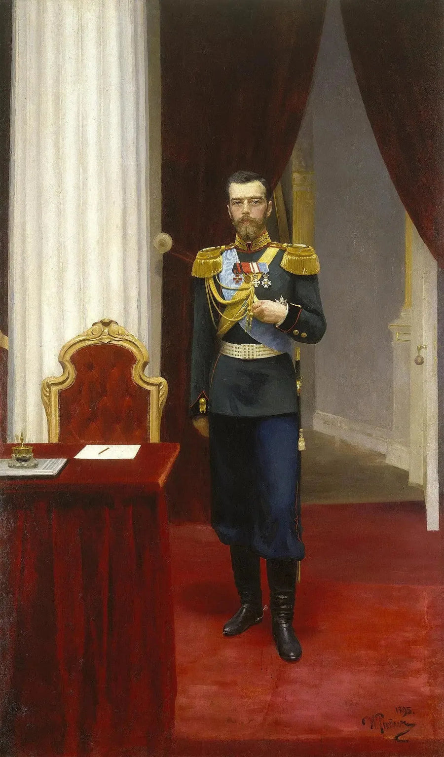 Portræt af kejser Nikolaj II - Ilya Repin