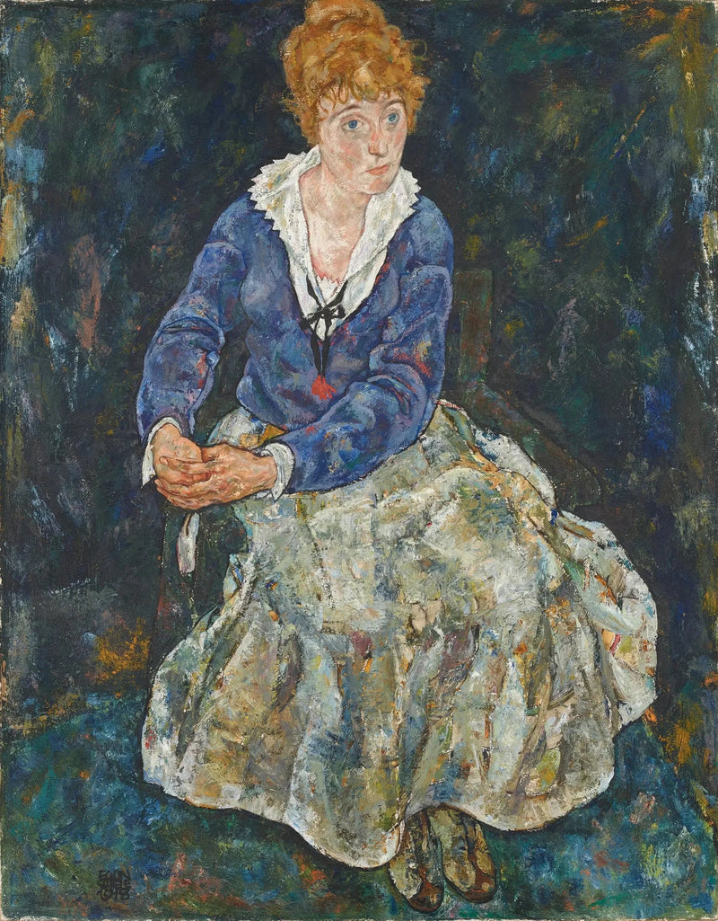 Portræt af kunstnerens hustru, Edith Schiele - Egon Schiele