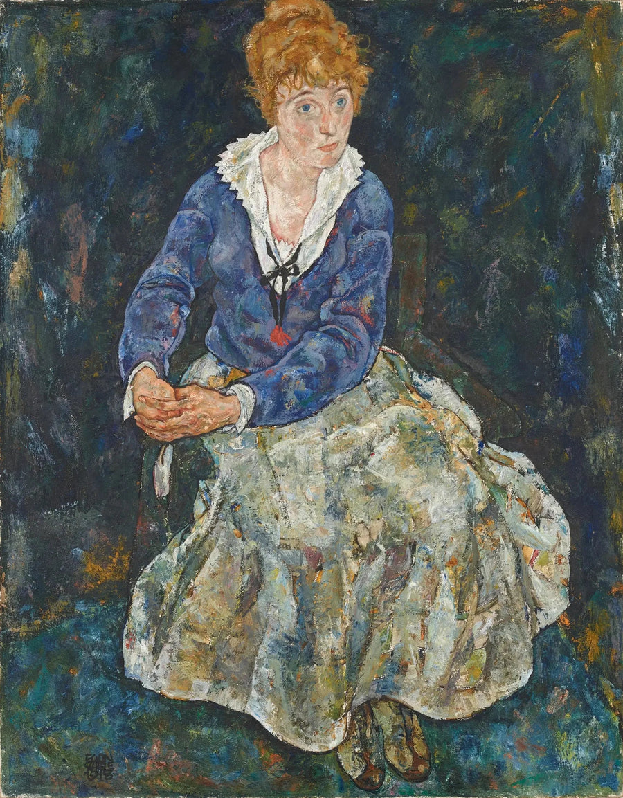 Portræt af kunstnerens hustru, Edith Schiele - Egon Schiele