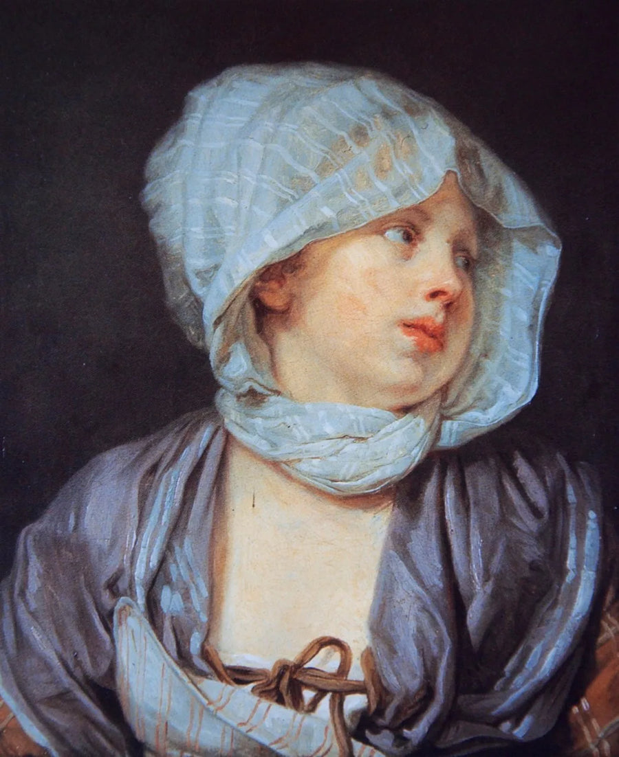 Portræt af kunstnerens hustru - Jean-Baptiste Greuze