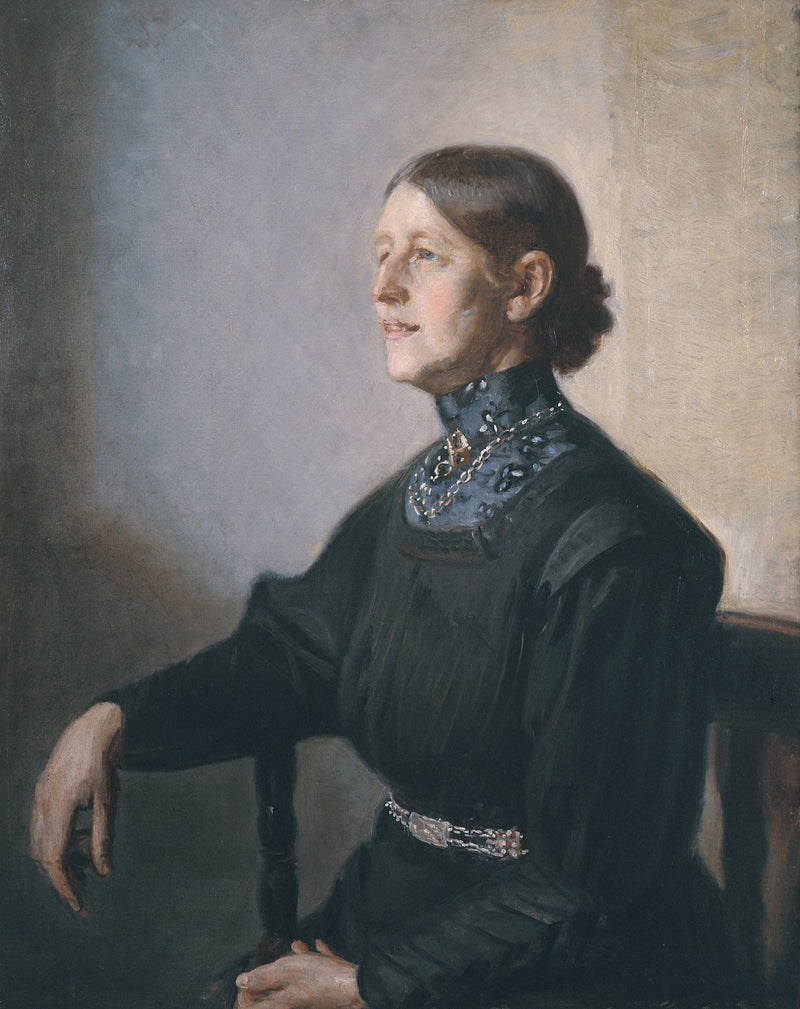Portræt af kunstnerens hustru, maleren Anna Ancher - Michael Peter Ancher