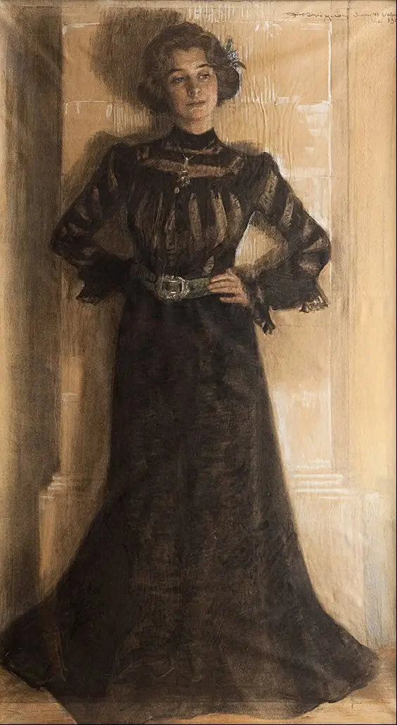 Portræt af kunstnerens hustru: Marie Krøyer - Peder Severin Krøyer