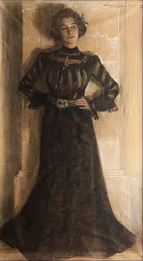 Portræt af kunstnerens hustru: Marie Krøyer - Peder Severin Krøyer