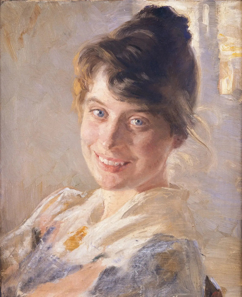 Portræt af kunstnerens hustru, Marie - Peder Severin Krøyer