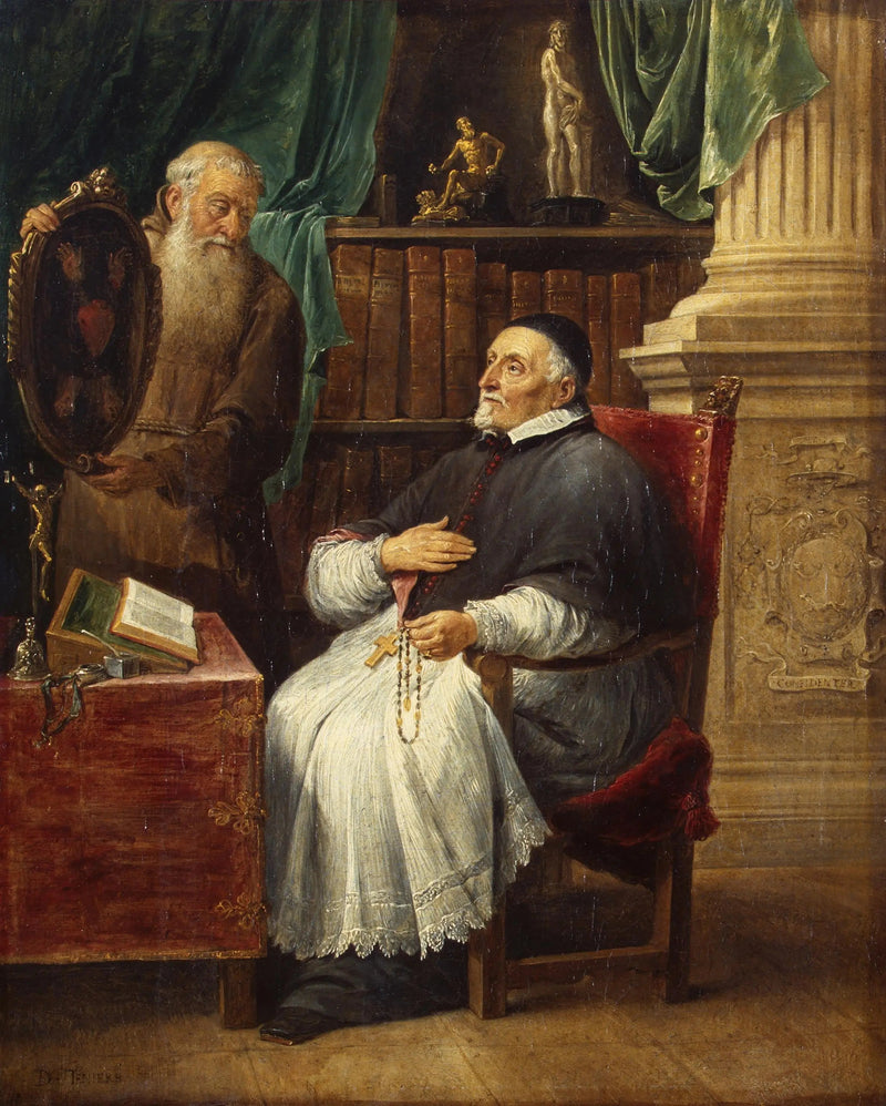 Biskop Antonius Triest og hans bror Eugène, kapucin - David Teniers den Yngre