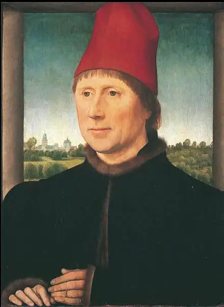 Portræt af manden med den røde hue - Hans Memling