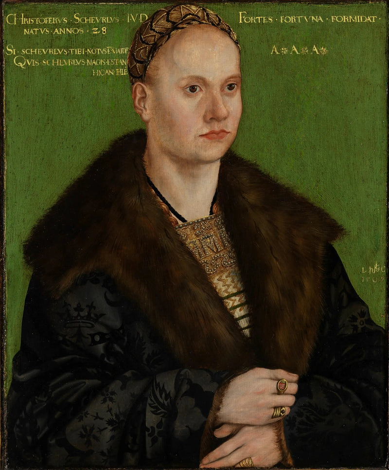 Portræt af humanisten Christoph Scheurl - Lucas Cranach den Ældre