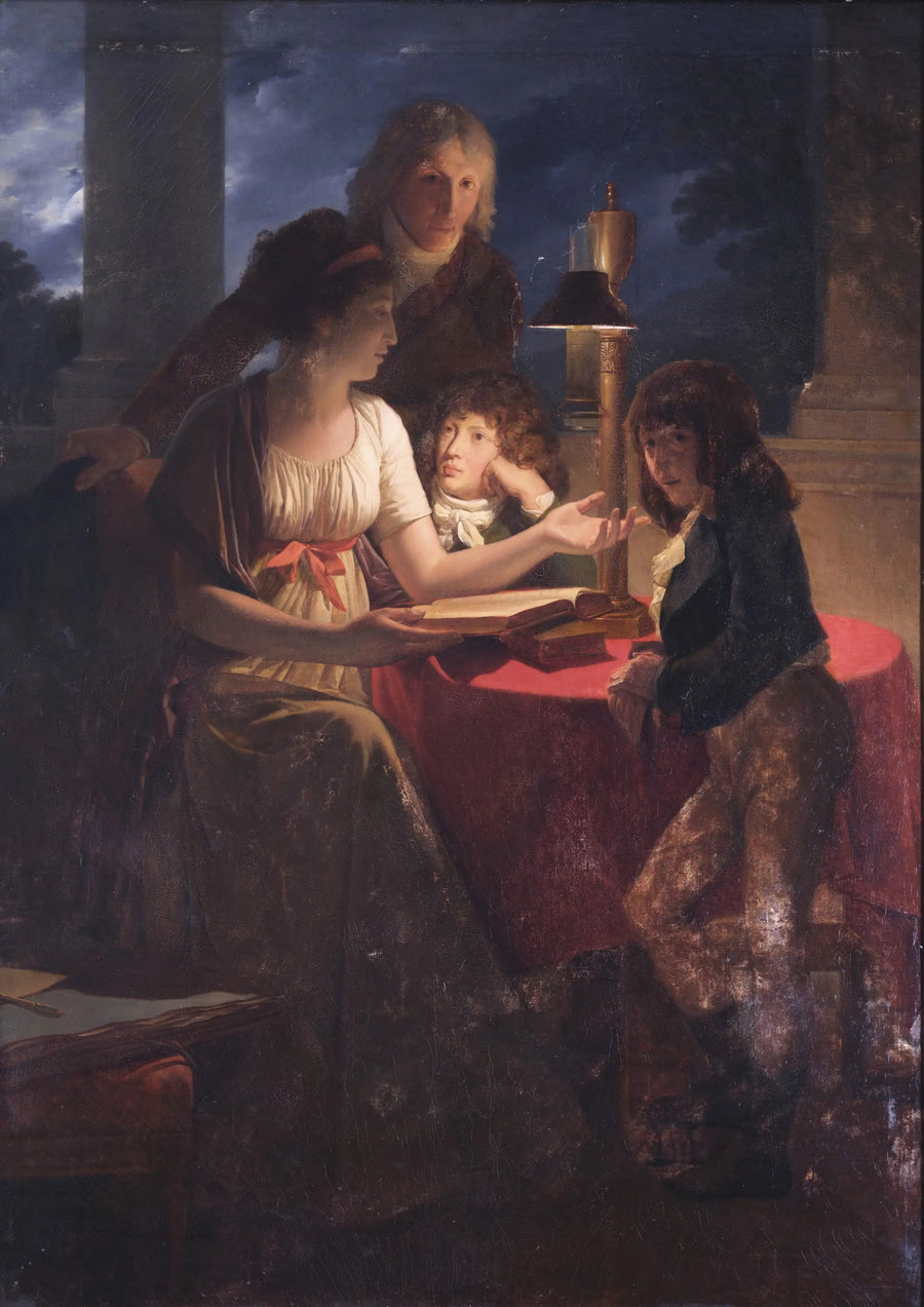 Portrait af guldsmeden Henri Auguste og hans familie - François Gérard