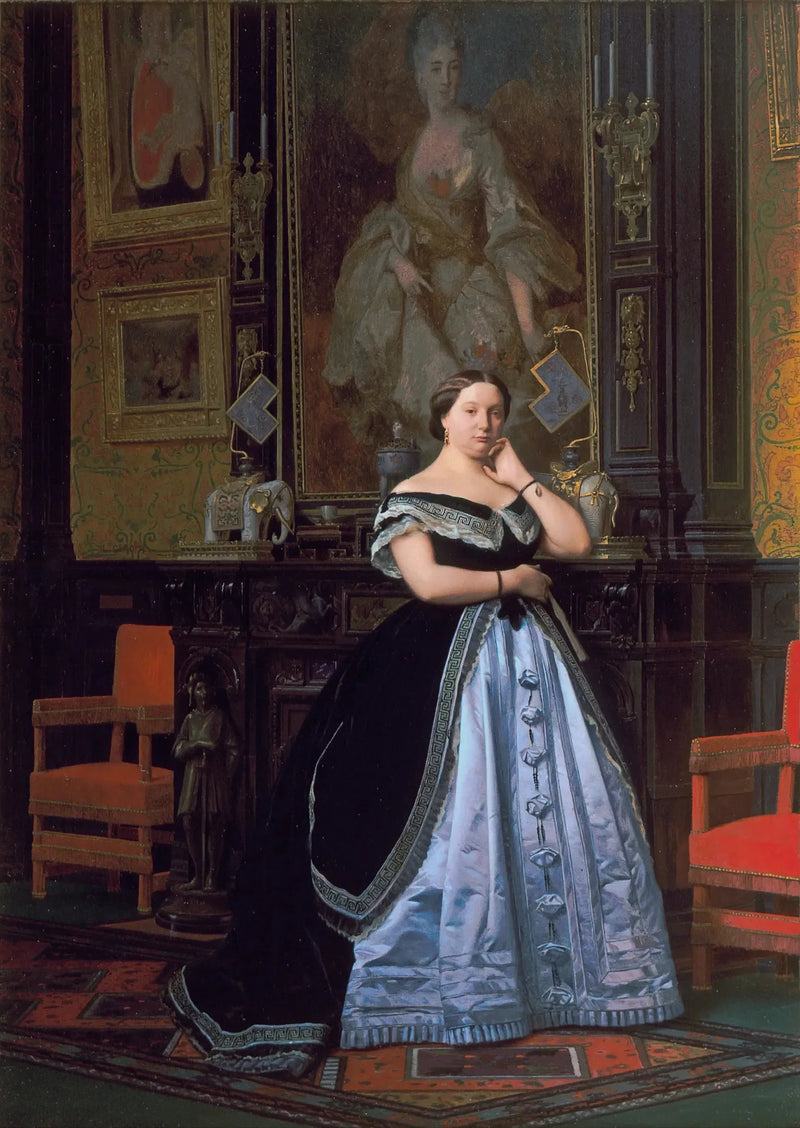 Portræt af baronessen Nathaniel de Rothschild, født Charlotte de Rothschild - Jean-Léon Gérôme