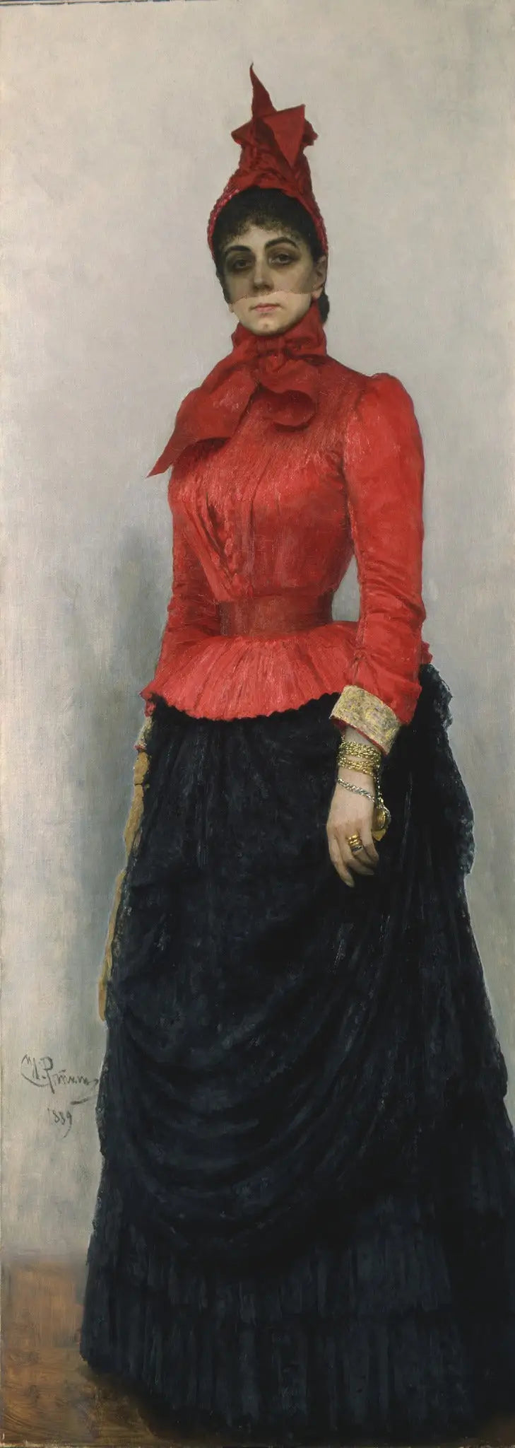 Portræt af baronessen V.I. Ikskul von Hildenbandt - Ilya Repin