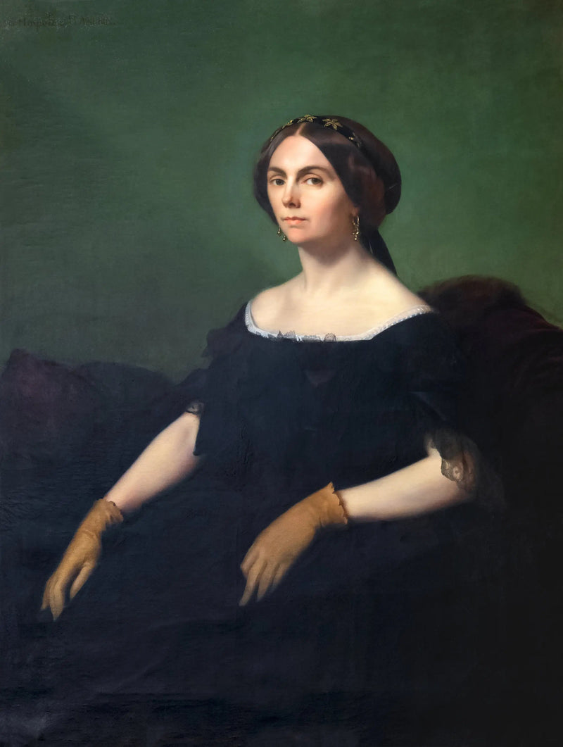 Portræt af grevinde de Goyon - Hippolyte Flandrin