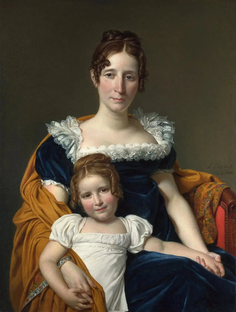 Portræt af Grevinde Vilain XIIII og hendes datter Louise - Jacques-Louis David
