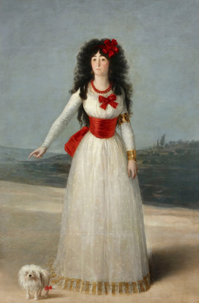 portræt af hertuginden af Alba - Francisco de Goya
