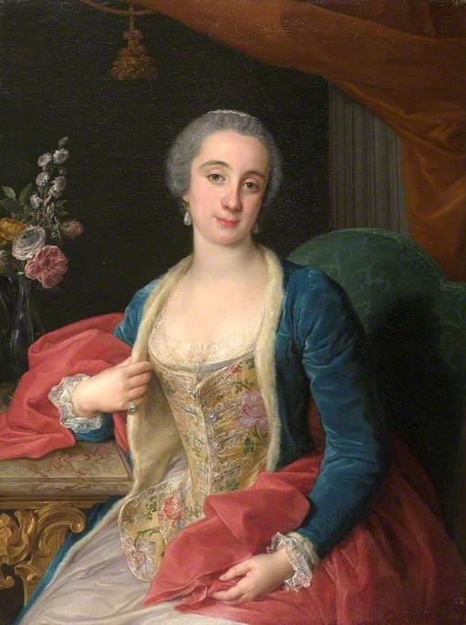 Portræt af hertuginde Sforza Cesarini (død i 1765) - Pompeo Batoni