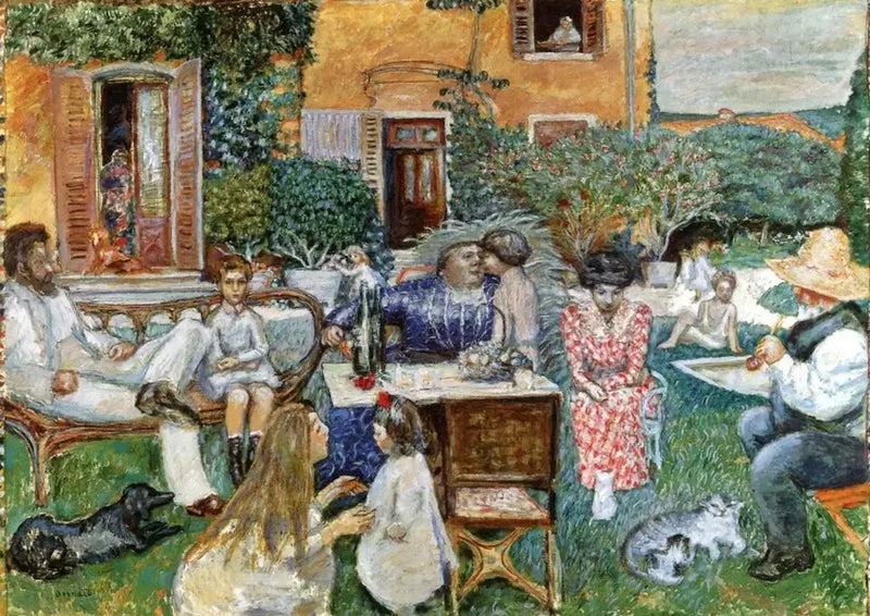 Terrasse-familiens portræt - Pierre Bonnard