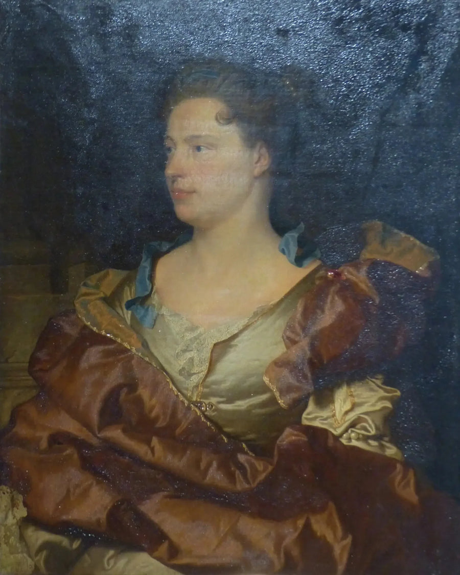 Portræt af kunstnerens kvinde, Elizabeth de Gouix - Hyacinthe Rigaud