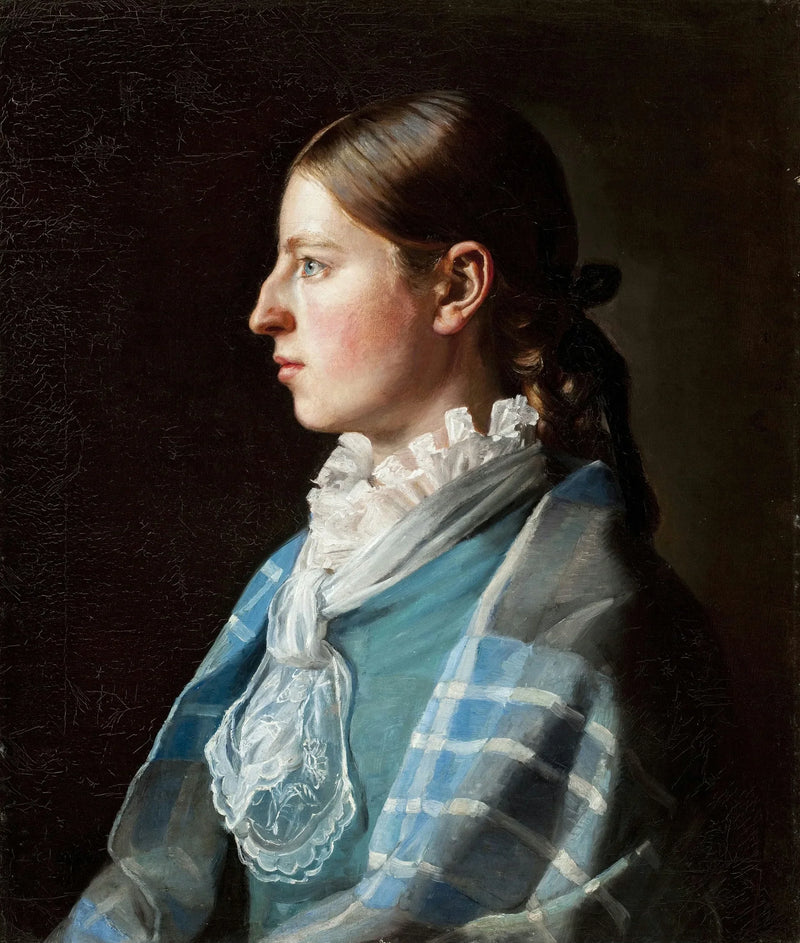 Portræt af kunstnerens forlovede, Anna Bröndum. - Michael Peter Ancher