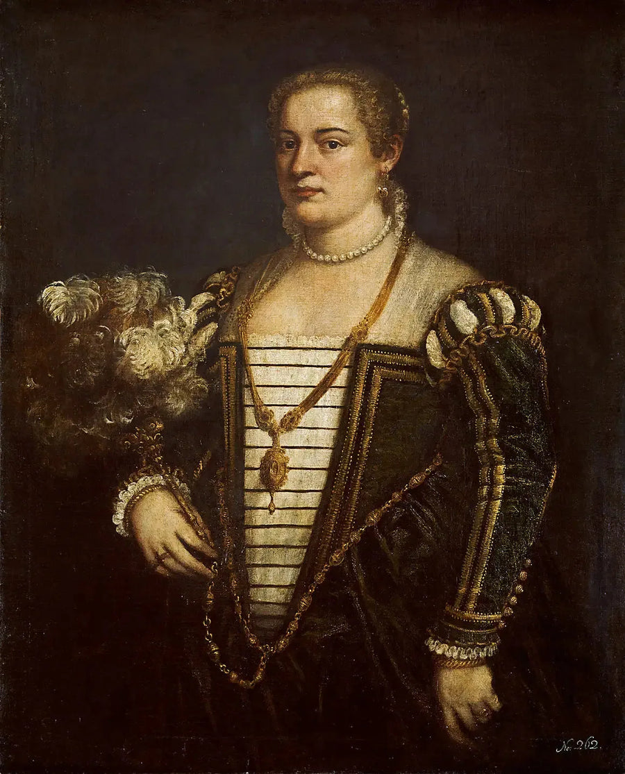 Portræt af kunstnerens datter, Lavinia - Titian