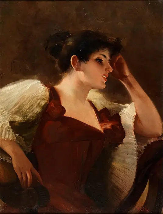 Portræt af kunstnerens datter - Luis Ricardo Falero