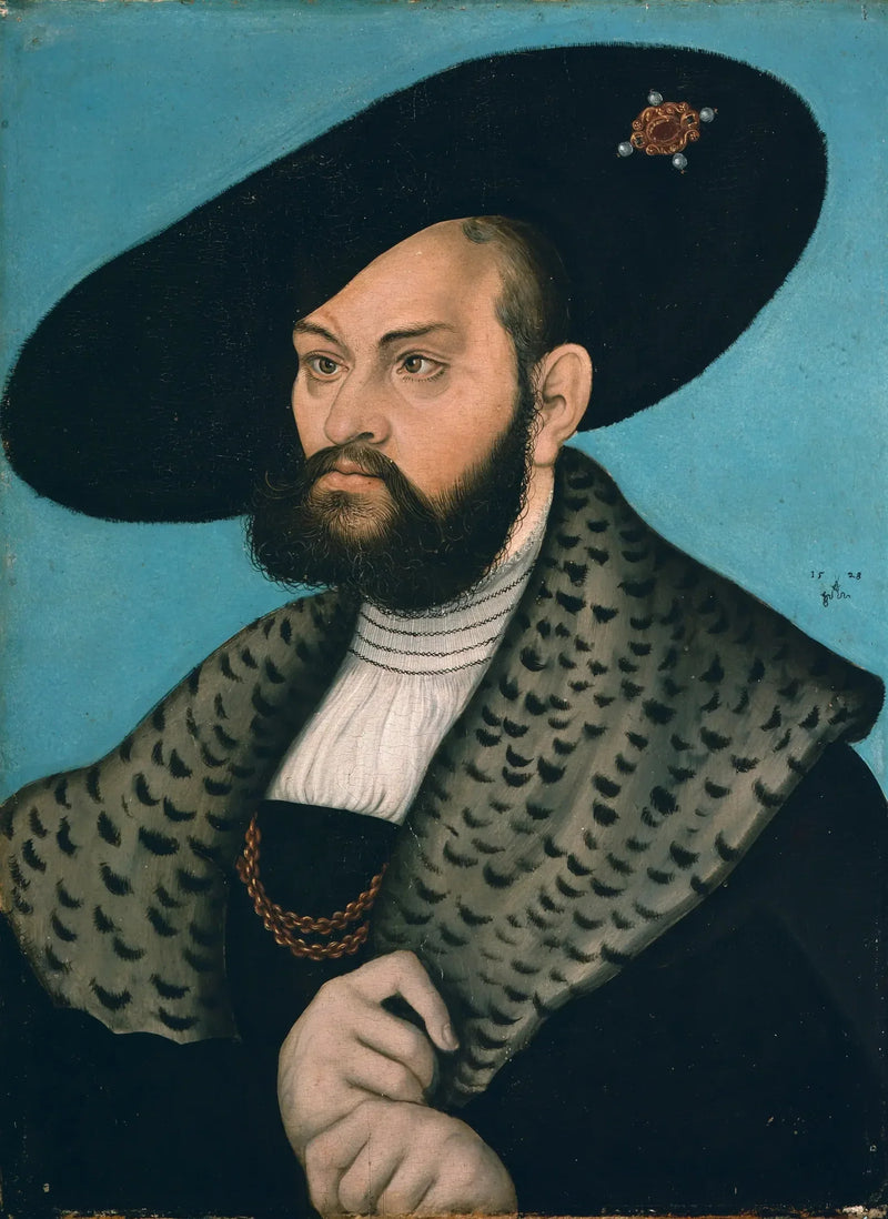 Portræt af markgrevinde Albert af Brandenburg-Ansbach, hertug af Preussen - Lucas Cranach den Ældre