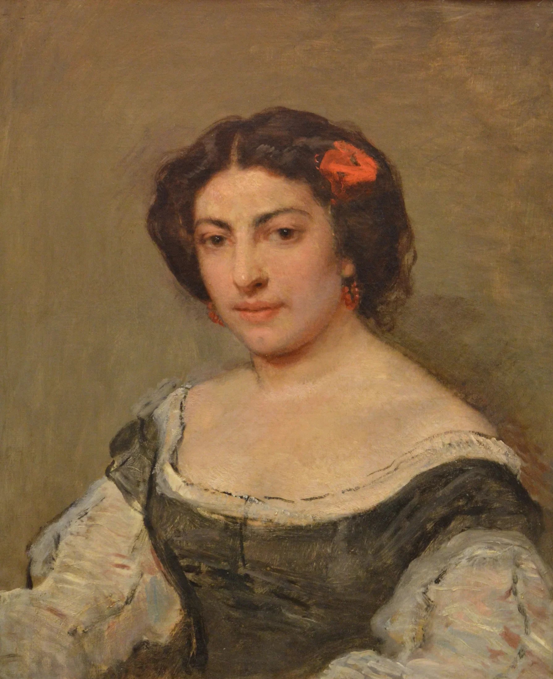 portrait de La Marquise Magon de Boisgarin - Thomas Couture image 1 reproduction artisanale de tableau