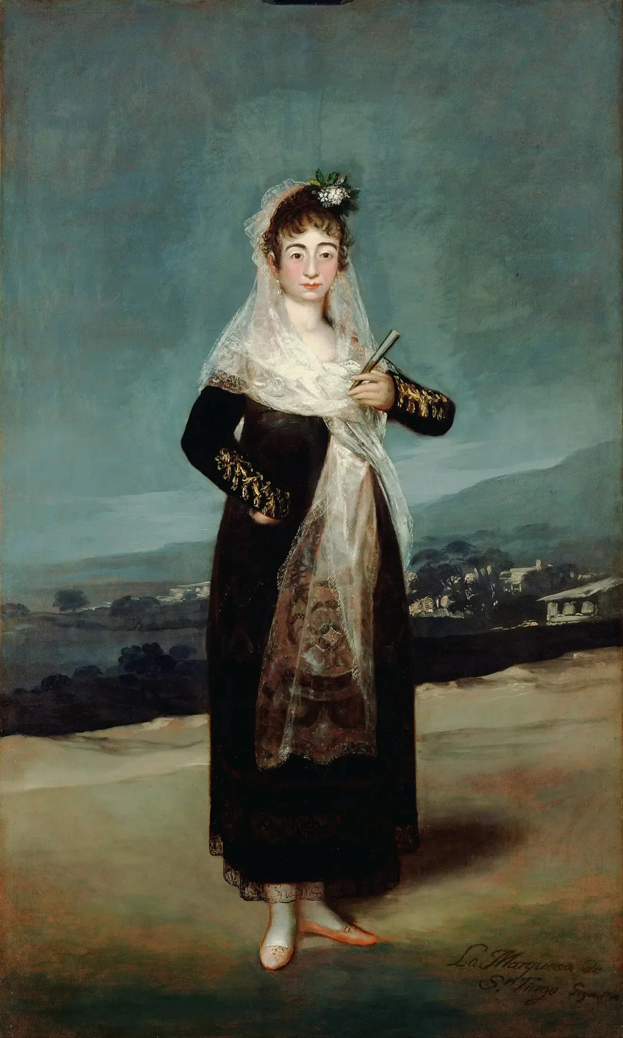 Portræt af marquise de Santiago - Francisco de Goya