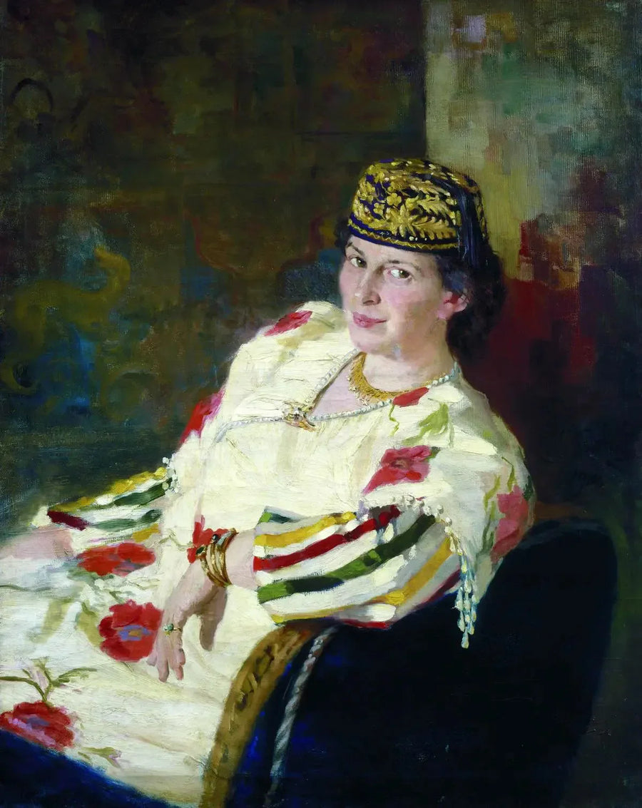 Portrait af patronessen og grevinde Mara Konstantinovna Oliv - Ilya Repin
