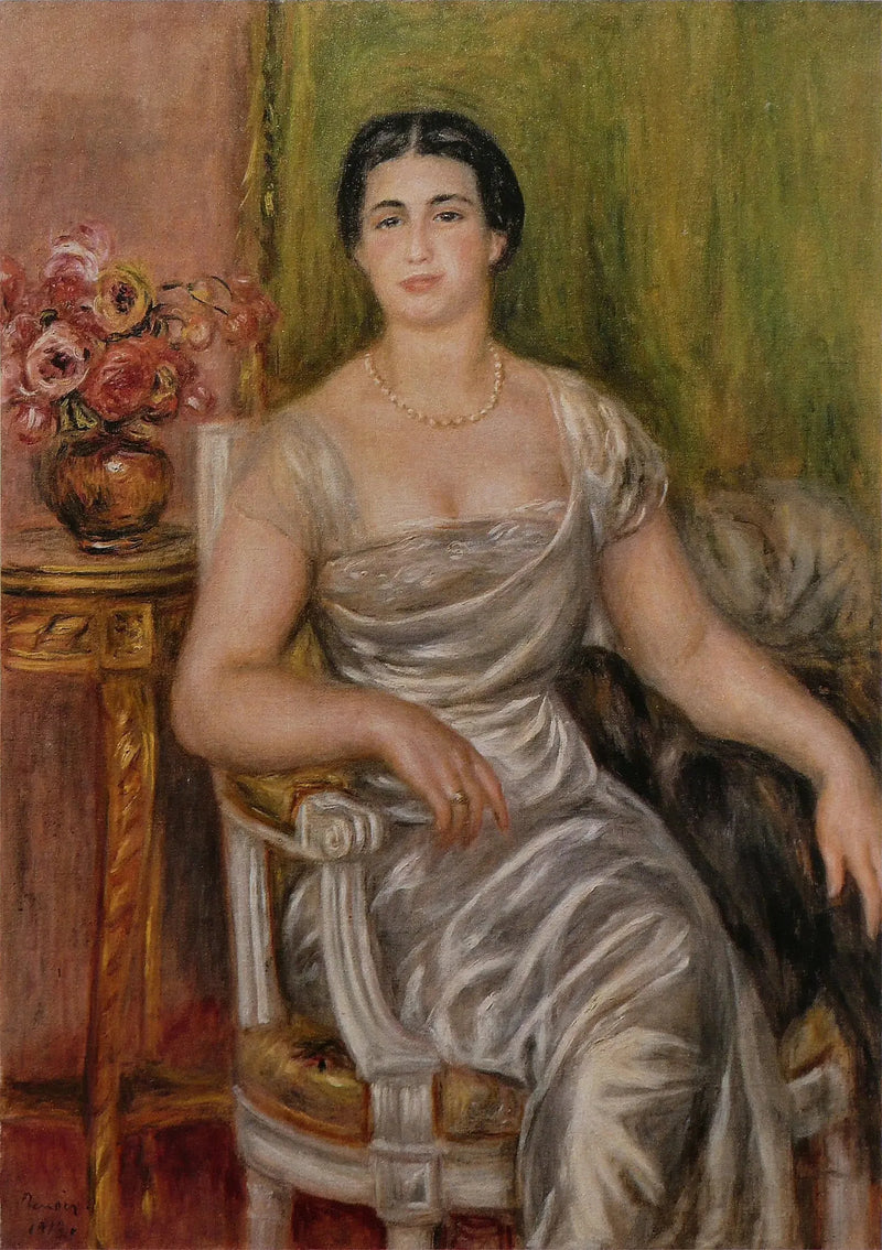 Portræt af digteren Alice Vallières-Merzbach - Pierre-Auguste Renoir