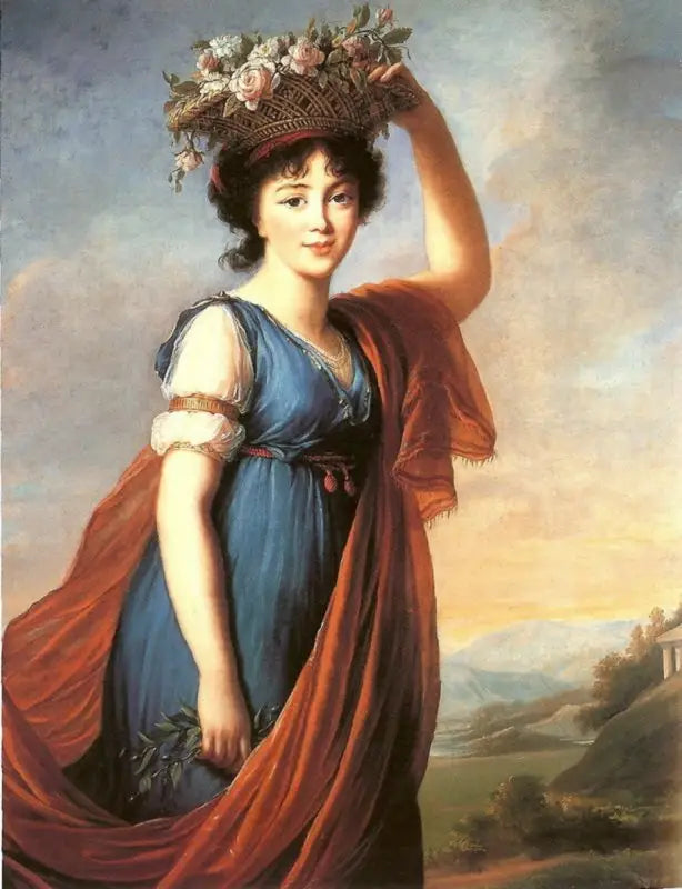 Portræt af prinsesse Eudocia Ivanovna Galitzine, født Izmailov, i Flore - Élisabeth Vigeé Le Brun