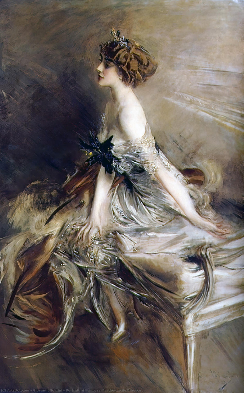 Portræt af prinsesse Marthe-Lucile Bibesco - Giovanni Boldini