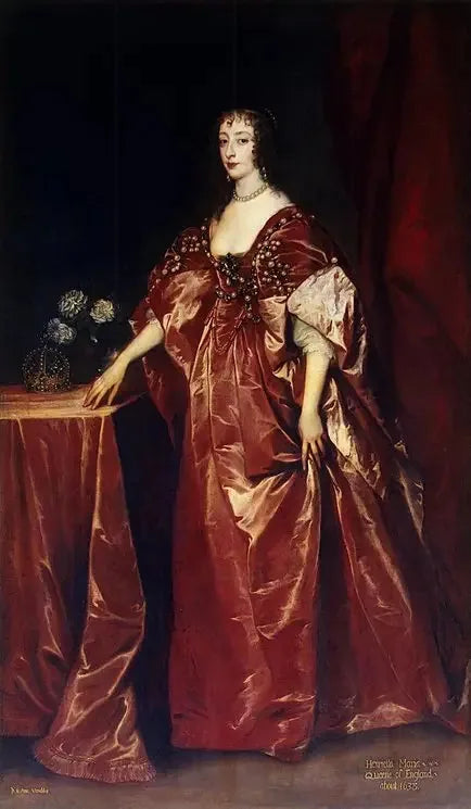 Portræt af dronning Henriette-Marie - Antoine van Dyck
