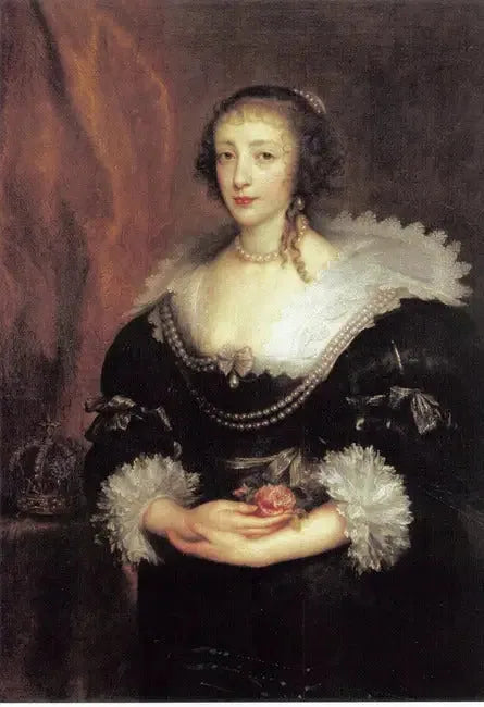 Dronning Henriette Marie-portræt - Antoine van Dyck