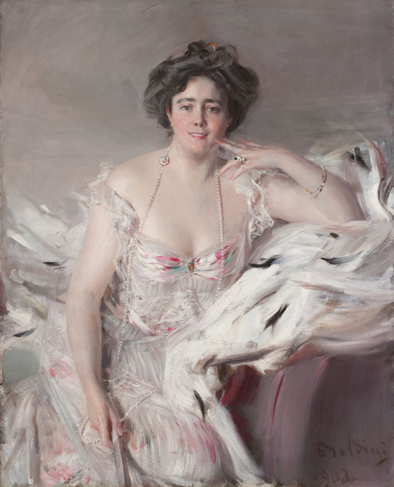 Portræt af Lady Nanne Schrader, født Wiborg - Giovanni Boldini