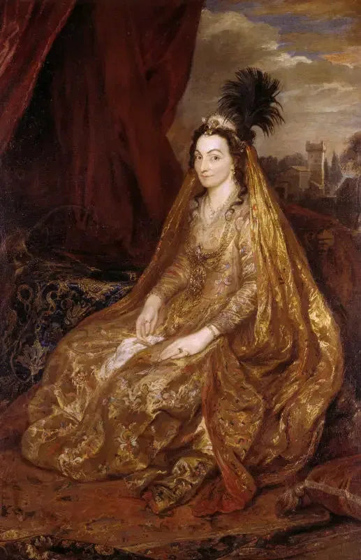 Lady Theresa Shirley-portræt - Antoine van Dyck