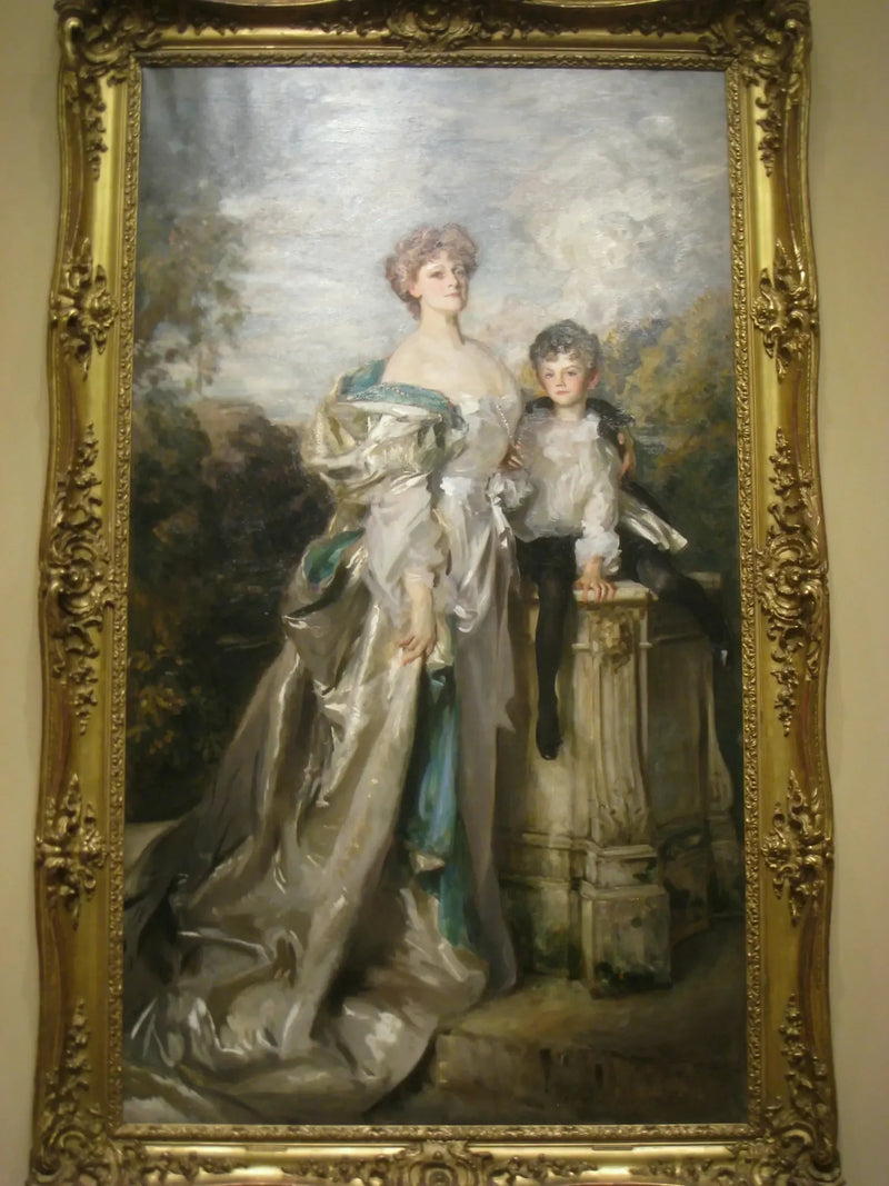 Portræt af Lady Warwick og hendes søn - John Singer Sargent
