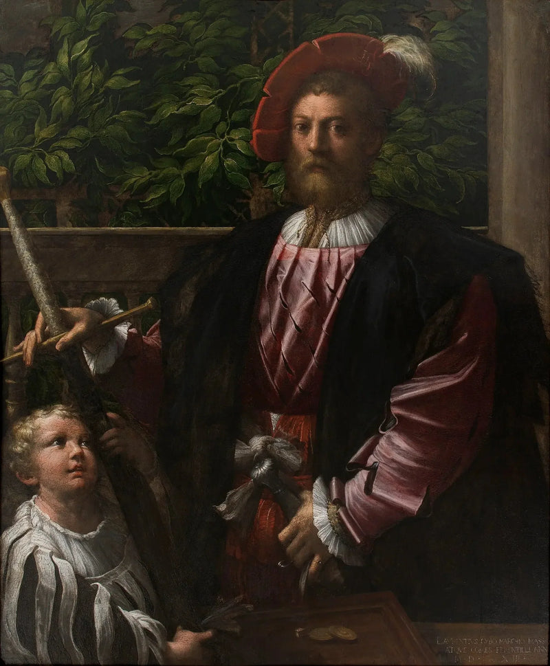 Portræt af Lorenzo Cybo - Parmigianino