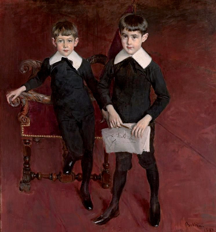 Portrait de Louis et Pedro Subercaseaux - Giovanni Boldini - Alpha Reproduction