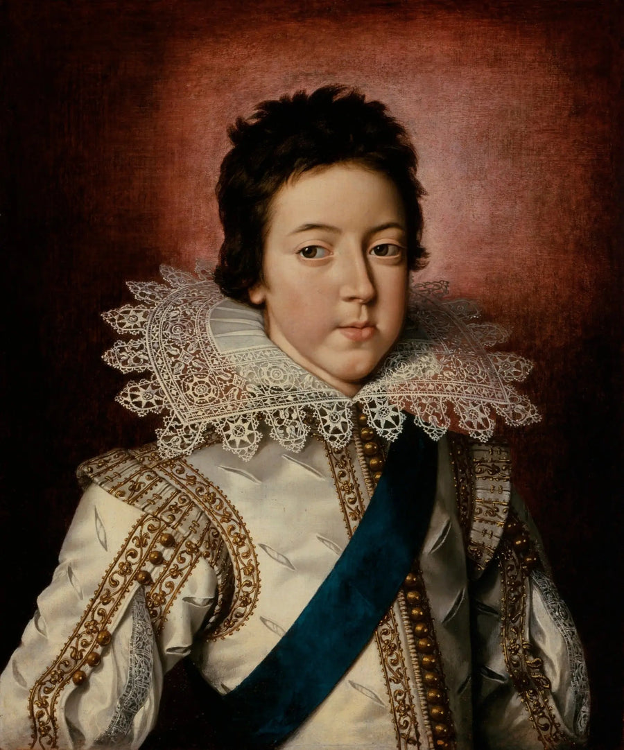Portræt af Louis XIII, kongen af Frankrig, barn - Frans Pourbus den Yngre