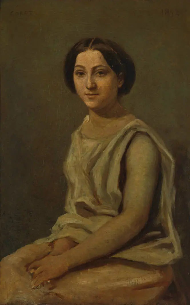 Portræt af Louise Audiat - Jean-Baptiste Camille Corot