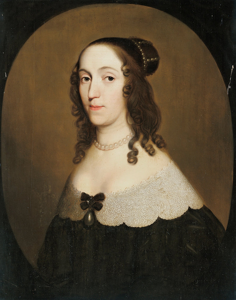 Portræt af Louise Christina (1606-1669), grevinde af Solms-Braunfels - Gerrit van Honthorst