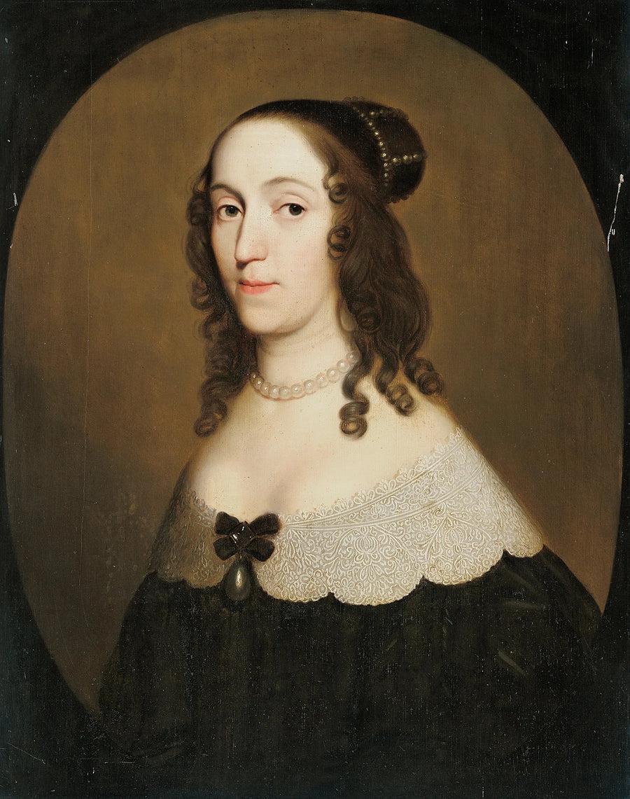 Portræt af Louise Christina (1606-1669), grevinde af Solms-Braunfels - Gerrit van Honthorst