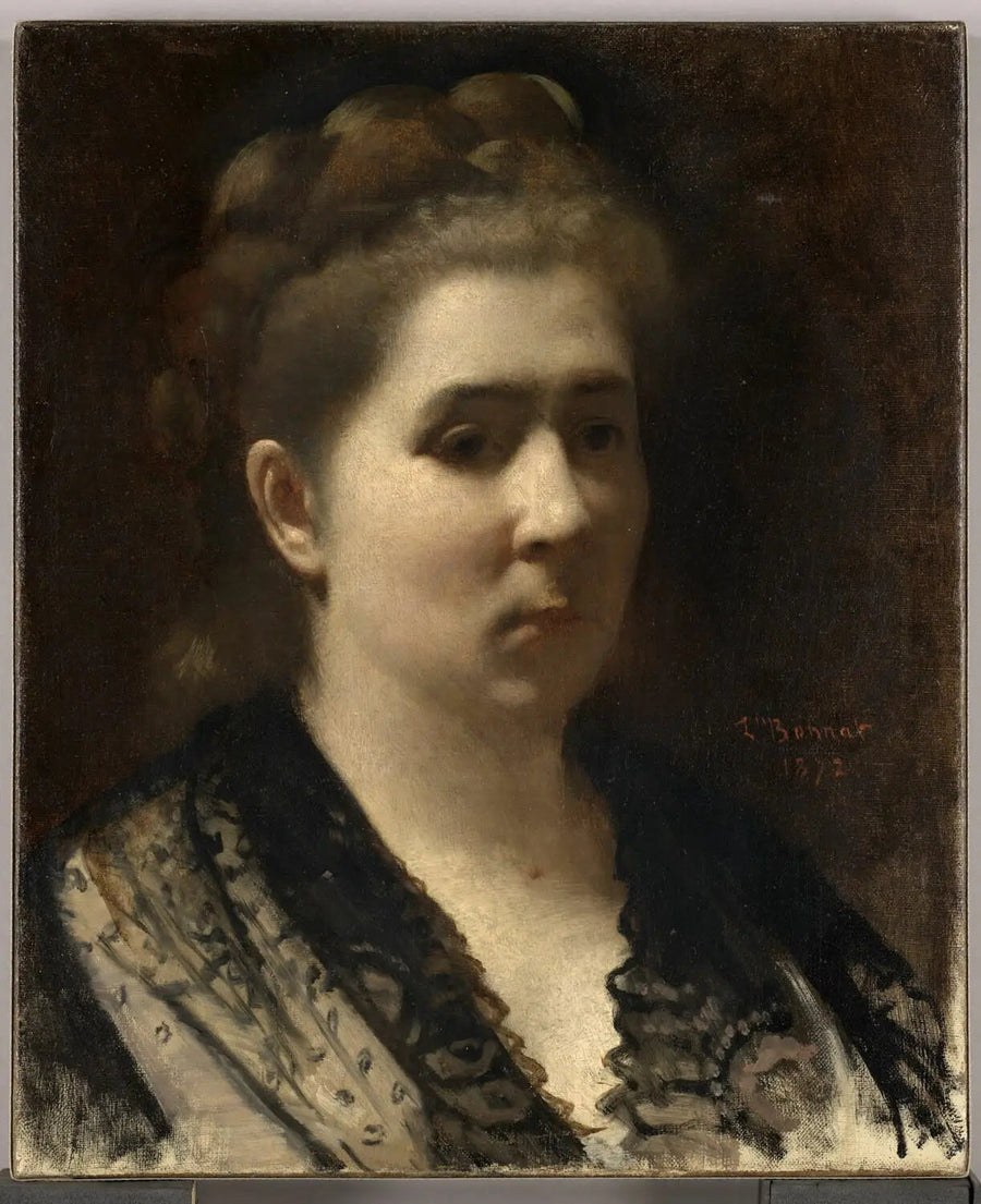 Portræt af Louise Lienhard. - Léon Bonnat