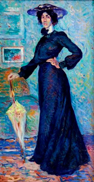 Portræt af Lucie Cousturier - Maximilien Luce